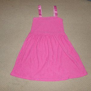 JUICY COUTURE PINK TERRY TOWEL DRESS SWIM COVER SZ L 12-14 GIRLS NEW